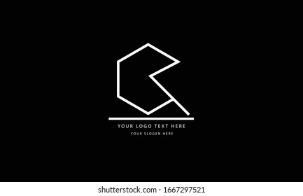 CR RC C abstract vector logo monogram template