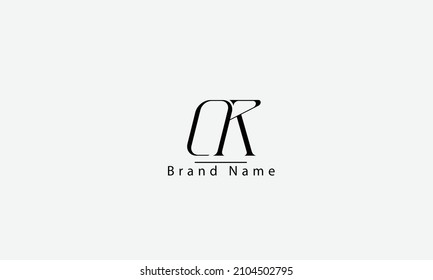 CR RC C R abstract vector logo monogram template