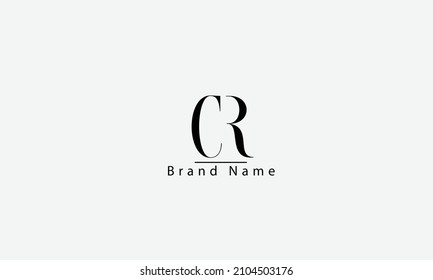 CR RC C R abstract vector logo monogram template