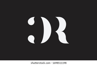 CR or RC and C or R Letter Initial Logo Design, Vector Template