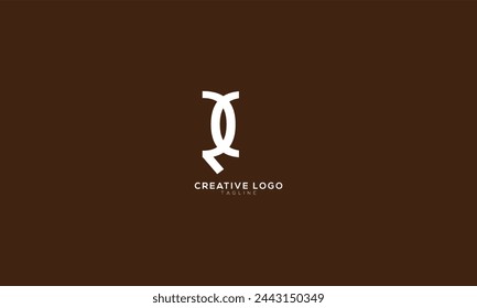 CR RC CQ QC Abstract initial monogram letter alphabet logo design