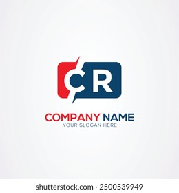 CR or RC Creative Modern Letters Logo Design Element