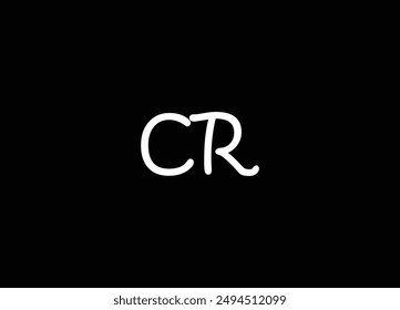 CR RC Creative modern logo design and initial logo