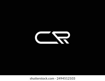 CR RC Creative modern logo design and initial logo