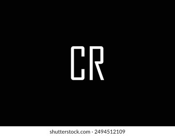 CR RC Creative modern logo design and initial logo