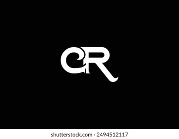 CR RC Creative modern logo design and initial logo