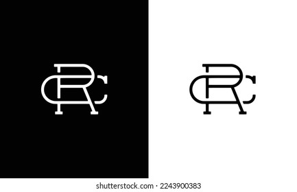 CR RC initial logo design vector modern