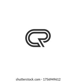 CR or RC letter designs with black and white backgrounds