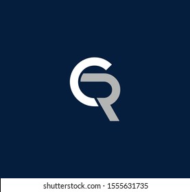 CR or RC letter designs for logo and icons