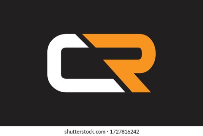 CR or RC Letter Initial Logo Design, Vector Template