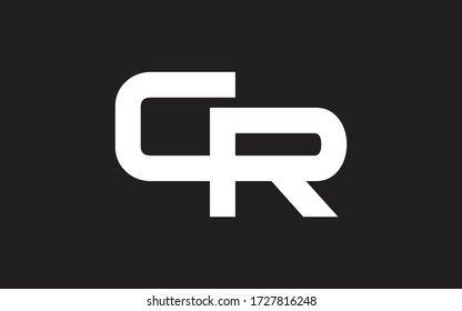 CR or RC Letter Initial Logo Design, Vector Template