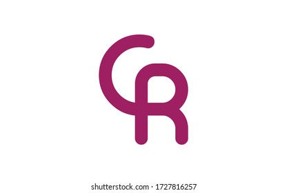 CR or RC Letter Initial Logo Design, Vector Template
