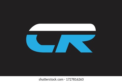 CR or RC Letter Initial Logo Design, Vector Template