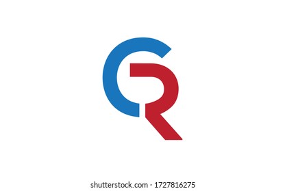 CR or RC Letter Initial Logo Design, Vector Template