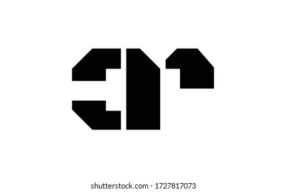 cr or rc Letter Initial Logo Design, Vector Template