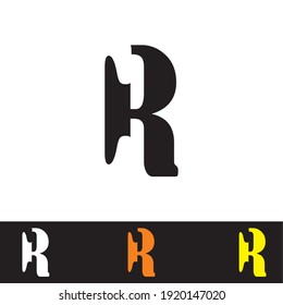 CR or RC Letter Initial Logo Design, Vector Template
