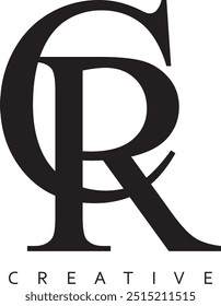 CR, RC letter modern logo