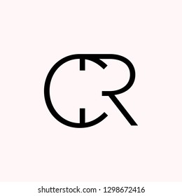 CR/ RC letter vector logo. Vector