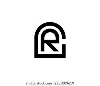 CR RC logo design vector template