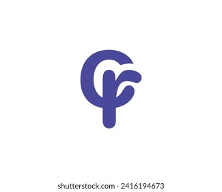 CR RC logo design vector template