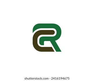 CR RC logo design vector template