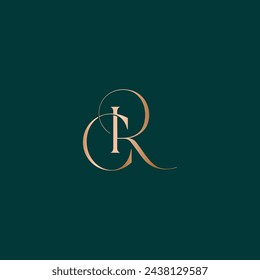 CR RC logo design. Vector illustration.