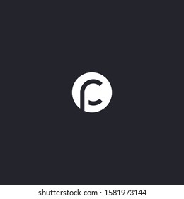 CR RC logo initial letter design
