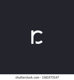 CR RC logo initial letter design