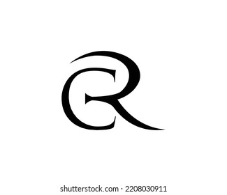 CR And RC Luxury Logo Design Vector Graphic Symbol Template.