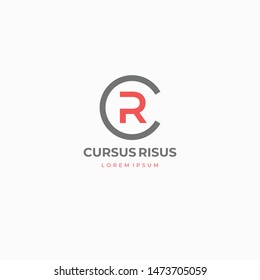 CR or RC. Monogram of Two letters C&R. Luxury, simple, minimal and elegant CR logo design. Vector illustration template.
