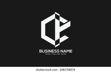 CR oder RC Polygon Cubics abstrakte monogramm Vektorlogo-Vorlage
