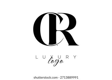 Letra Serif CR Monograma Tipografia Logotipo para identidade de marca premium elegante