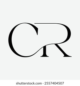 cr symbol initial letter design