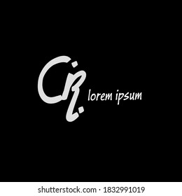 Cr-Markierungszeichen, Anfangsbuchstaben Logo, Vektorsymbol