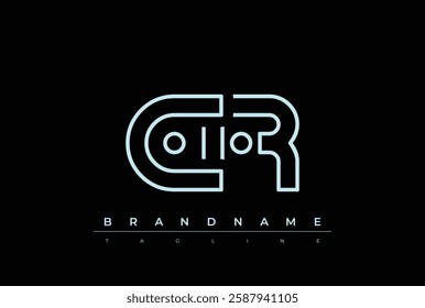 CR Technology Letter Logo Template. This tech letter logo is a graphic mark that uses letters to represent a technology company.