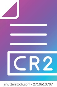 CR2-Vektorsymbol-Entwurfsgrafik