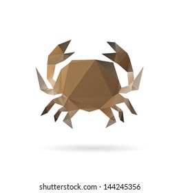 Crab  abstract isolated on a white backgrounds