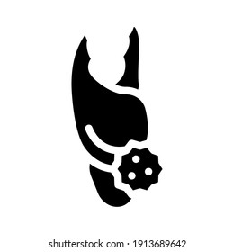 crab allergy glyph icon vector. crab allergy sign. isolated contour symbol black illustration