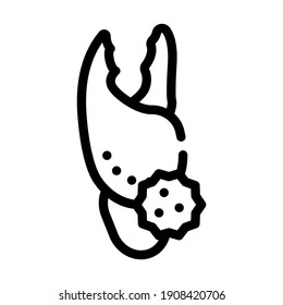 crab allergy line icon vector. crab allergy sign. isolated contour symbol black illustration