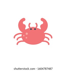 crab animal design Sea life ecosystem fauna ocean underwater water nature marine tropical theme Vector illustration
