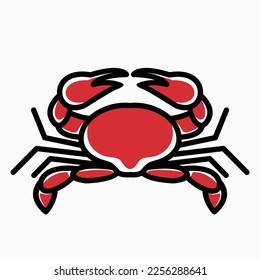 Crab animal monoline logo business