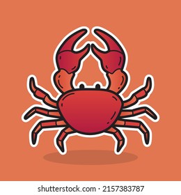 Crab Animal Vector Cartoon Illustration 