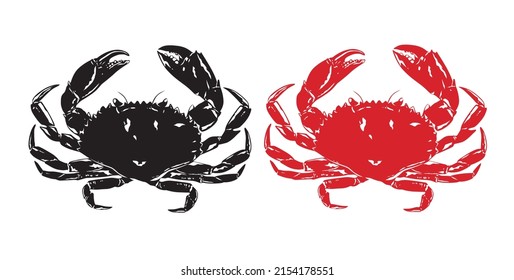 Crab  animal. Vector illustration on white background