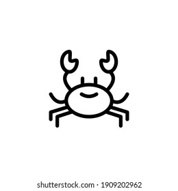 crab animal vector line icon