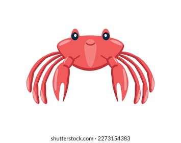 crab aquatic animal icon isolated