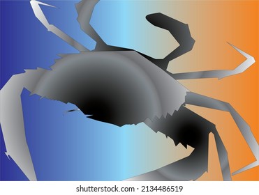 a crab background with gradient or mixed colors to make it look more beautiful