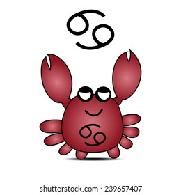 Crab background.Crab sign. Vector illustration