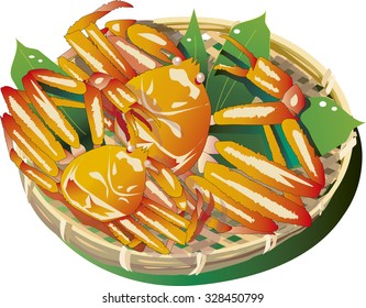 Crab in basket