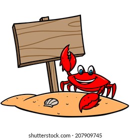 Crab Beach Sign