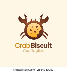 Crab Biscuit Logo Design Template. Good for Business, Agency, Community and Organization